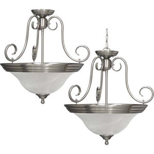 Volume Lighting V2230-33 Brushed Nickel Convertible Hanging Pendant