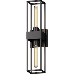 Volume Lighting V6022-79 Antique Bronze 3D Rectangle Prism Bath or Vanity Light