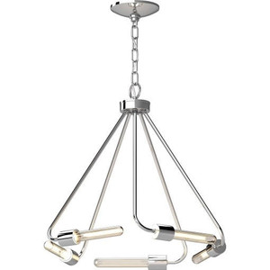 Volume Lighting V3035-93 Indoor Polished Nickel Mini Hanging Chandelier