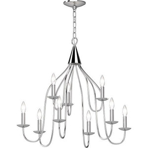 Volume Lighting V3059-3  Indoor Chrome Hanging Chandelier