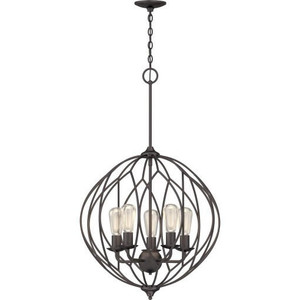 Volume Lighting V3265-79 Sculptural Round Pendant Chandelier