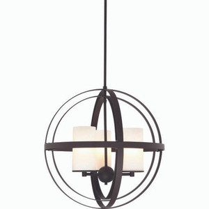 Volume Lighting V3493-79 Antique Bronze Orbital Downrod Chandelier