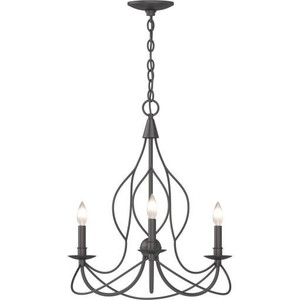 Volume Lighting V3853-79 Sculptural Candle Style Hanging Chandelier