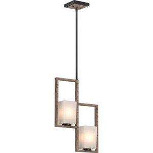 Volume Lighting V5552-87 Indoor Pecan & Black Mini Chandelier