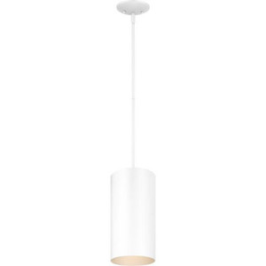 Volume Lighting V9206-6 - White Cylinder Pendant - Downrod