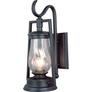 Volume Lighting V9866-79 - Antique Bronze Outdoor Lantern Wall Light - Clear Water Glass