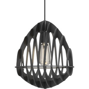 Volume Lighting V2541-5 Sleek Black Architectural Sculptural Mini Pendant