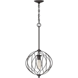 Volume Lighting V3261-79 Antique Bronze Sculptural Round Hanging Pendant