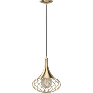 Volume Lighting V3851-90 - Antique Gold Wire Cage Mini Pendant