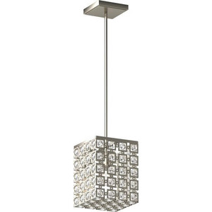 Volume Lighting V5211-33 Brushed Nickel Square Downrod Mini Pendant