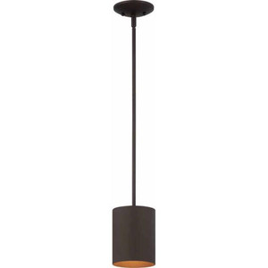 Volume Lighting V9605-79 Antique Bronze Aluminum Cylinder Mini Pendant