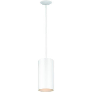 Volume Lighting V9606-6 White Aluminum Cylinder Mini Pendant