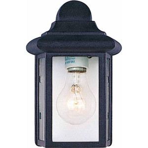 Volume Lighting V8878-5 - Black Outdoor Wall Lantern - Clear Glass