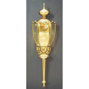 Volume Lighting V9250-2 Polished Brass Hardwired Coach Light Sconce