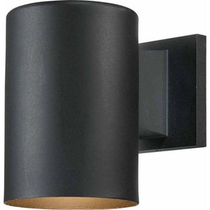Volume Lighting V9625-5 Black Aluminum Cylinder Wall Mount Sconce