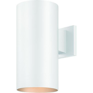 Volume Lighting V9626-6 Outdoor White Cylinder Wall Mount Sconce