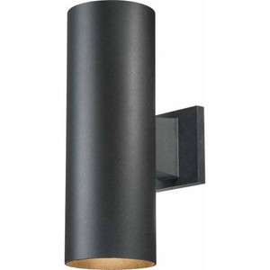 Volume Lighting V9635-5 Black Aluminum Cylinder Wall Mount Sconce