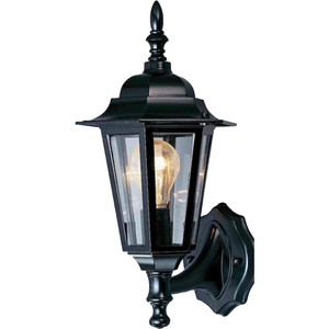 Volume V9820-5 - Black Outdoor Coach Light Sconce - Clear Glass