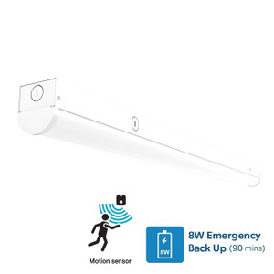 4ft LED Occupancy Sensor & Battery Back-up Emergency Stairwell Light 