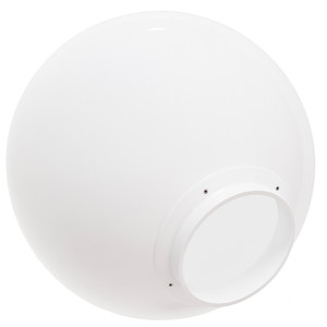 20" White Polycarbonate Light Globe with 8" Lip Base 