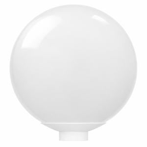 12" White Globe White Base Lamp Post Light Fixture