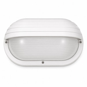 White Eyelid Half Oval Outdoor Nautical Wall Light
