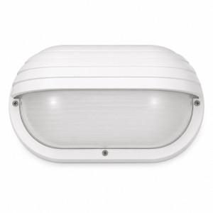 White Eyelid Half Oval Outdoor Nautical Wall Light 