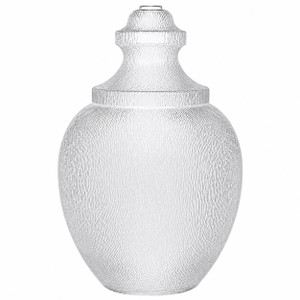16" Clear Textured Post Top Acorn with 5.25" Neckless Opening