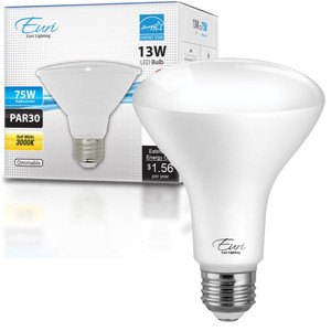 Euri EB30-5000cec – 9W BR30 LED Flood Bulb – 3000K 