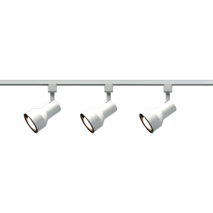 Satco TK318 | White R30 Straight Cylinder Indoor Track Lighting Kit