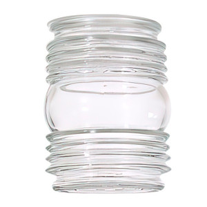 Satco 50-114 – 4.5" Clear Porch Cylinder Glass Globe – 3-1/4" Fitter 