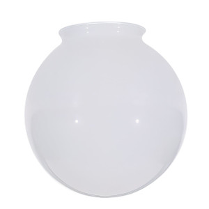 Satco 50-143 - 6" White Glass Light Globe with 3-1/4" Fitter Neck 