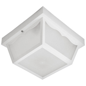 Incon Lighting White Outdoor 10 x 10 Square Plastic Paneled Ceiling Light 