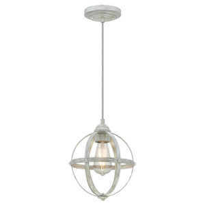 Westinghouse 6110700 - 1-Light Antique Ash Orb Mini Pendant - 9 in Diameter - Stella Mira