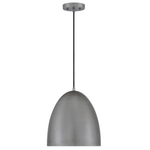 Westinghouse 6111400 - 1-Light Dark Pewter Dome Pendant - Metal Shade - 11-3/4 in Diameter