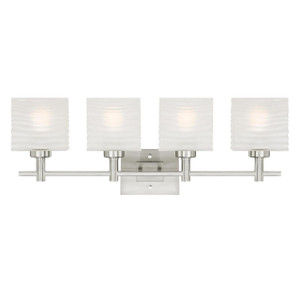 Westinghouse 6304100 - 4-Light Brushed Nickel Vanity Light - 30-1/4 in Wide