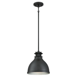 Westinghouse 6326800 - 1-Light Matte Brushed Gun Metal Dome Pendant - 9-3/4 in Diameter
