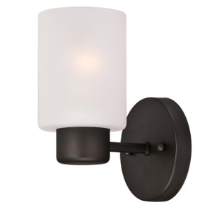 Westinghouse 6354000 - 1-Light Oil Rubbed Bronze Wall Sconce - 8-1/4 in High - Frosted Glass
