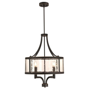 Westinghouse 6368400 - 4-Light Oil Rubbed Bronze Drum Chandelier - 20 in Diameter