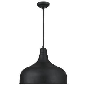 Westinghouse 6371700 - 1-Light Textured Iron Dome Pendant - 18 in Diameter - Metal Shade