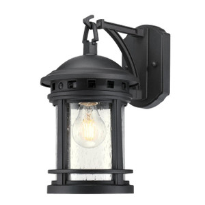 Westinghouse 6114100 - 1-Light Textured Black Outdoor Wall Lantern - 12-3/4 in High