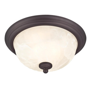 Westinghouse 6230900 - 2-Light Oil Rubbed Bronze Outdoor Flush Mount - 13 in Diameter
