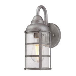 Westinghouse 6357700 - 1-Light Galvanized Steel Outdoor Wall Lantern - 12-11/16 in High