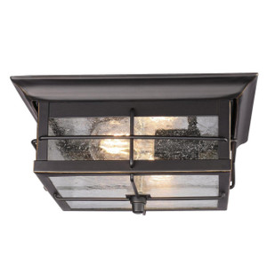 Westinghouse 6578400 - 2-Light Oil Rubbed Bronze Outdoor Flush Mount - Orwell - 11 in Square