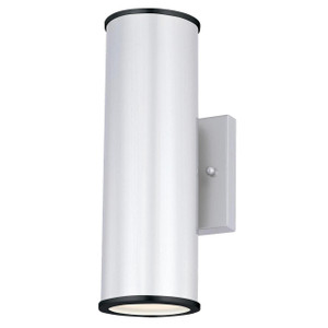 Westinghouse 6579300 - 17W LED 2-Light Nickel Luster Up/Down Outdoor Wall Light