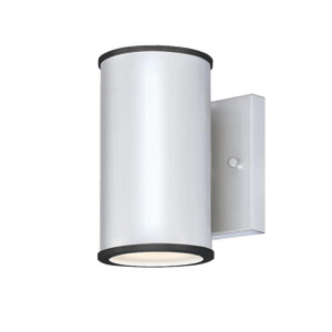 Westinghouse 6580700 - 8.5W LED Nickel Luster Cylinder Outdoor Wall Light - 7 in High