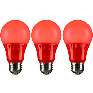 Sunlite 40454-SU A19/3W/R/LED/3PK