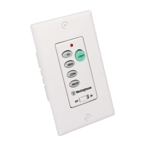 Westinghouse 7787500 - 3-Speed White Ceiling Fan and Light Wall Control - Light Dimmer