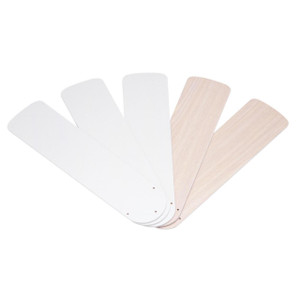 Westinghouse 7741600 - 52 in Reversible White and Bleached Oak Replacement Fan Blades - 5 Pack