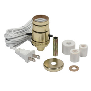 Westinghouse 7002500 - Brass-Plated Make-A-Lamp Kit - Candlestick and Bottle Adapter